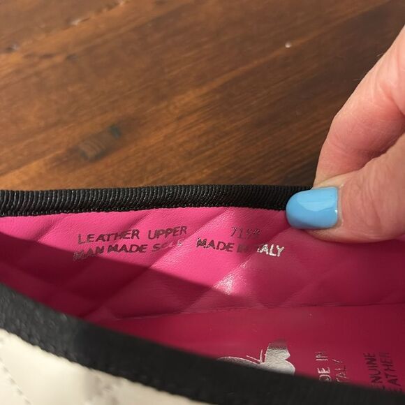 NWT Libera Mente Genuine Leather Made in Italy Quilted Ballet Flat Shoes Size 7 - Picture 7 of 9